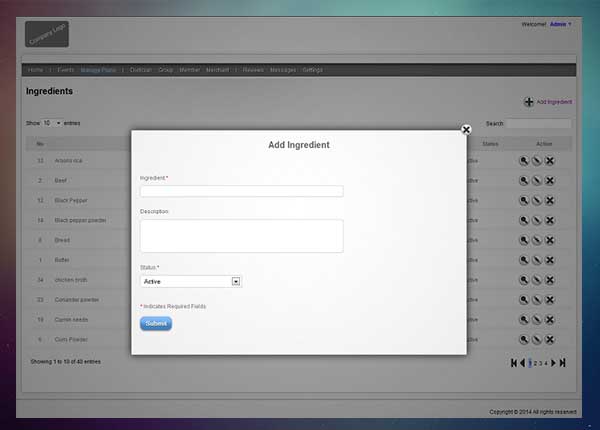 Enterprise Application/Dashboard